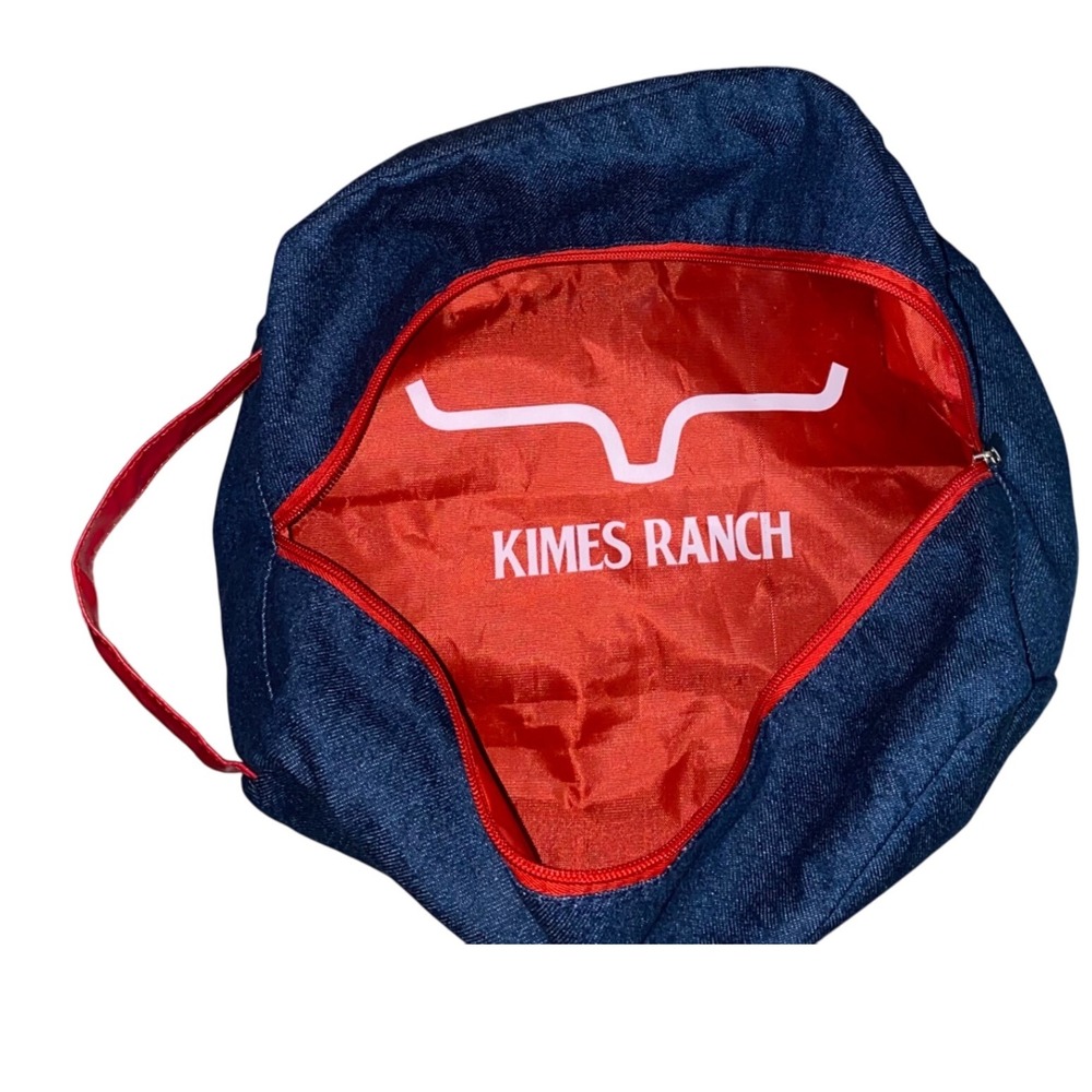 Kimes Ranch Denim Toiletry Cosmetic Bag Blue Makeup Shave Travel Dopp Kit Cowboy
